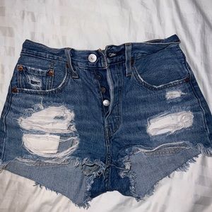 Levi’s 501 Distressed Denim shorts